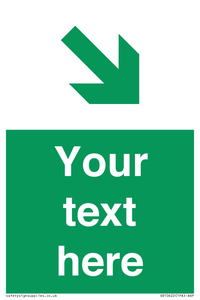 Custom Safe condition: Green Down right arrow